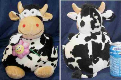 VACA CON FLOR PELUCHE